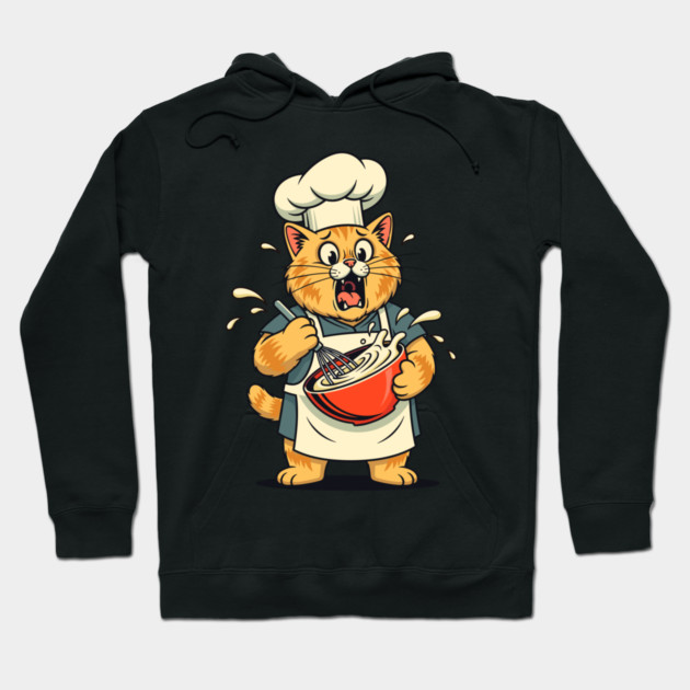 Furry Fiasco: Cat Chef Chaos Hoodie by enrynz