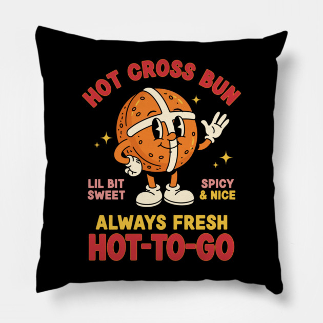 Sassy Hot Cross Bun Pillow by enrynz