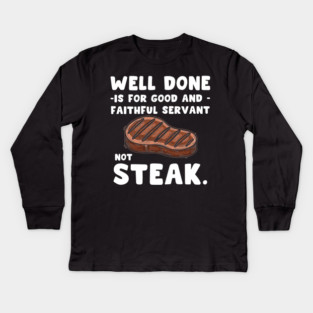Sizzling Steak Kids Long Sleeve T-Shirt