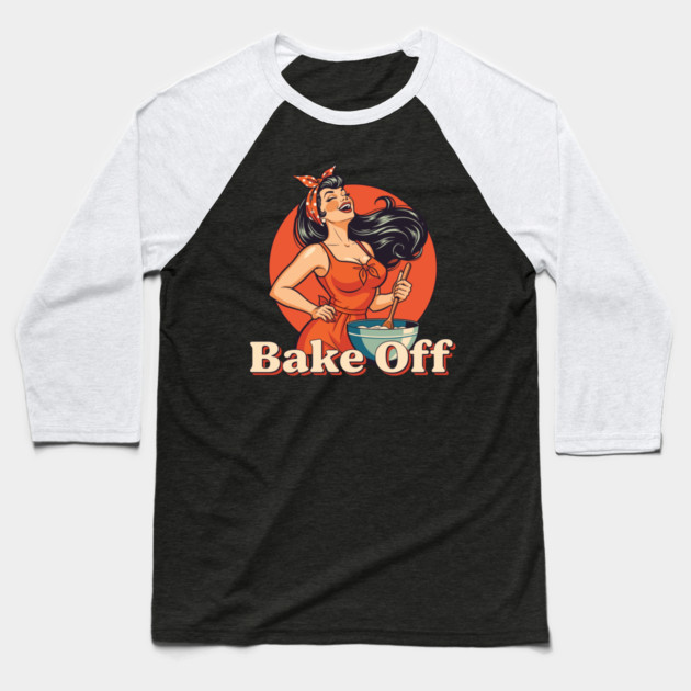 Bake Off Baseball T-Shirt by Digironin