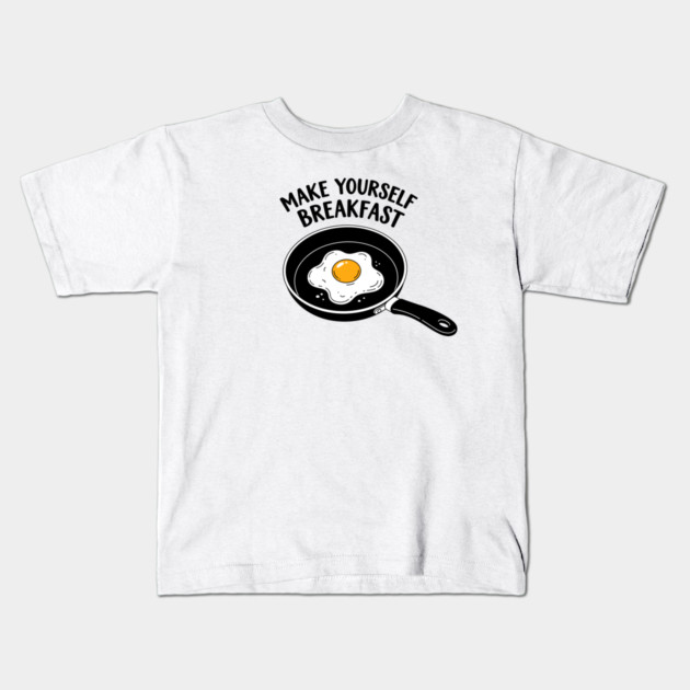Egg-cellent Breakfast Humor Kids T-Shirt by enrynz