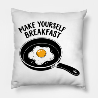 Egg-cellent Breakfast Humor Pillow