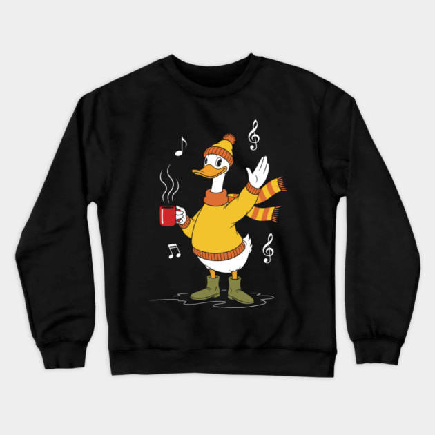 Cozy Singing Duck Crewneck Sweatshirt by enrynz