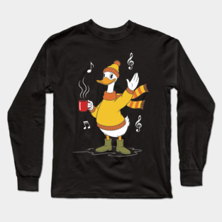 Cozy Singing Duck Long Sleeve T-Shirt