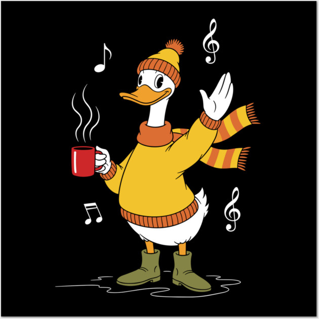 Cozy Singing Duck Wall Art by Digironin
