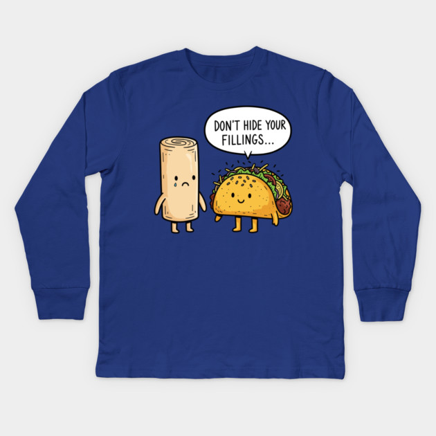 Don't Hide Your Fillings Kids Long Sleeve T-Shirt by enrynz