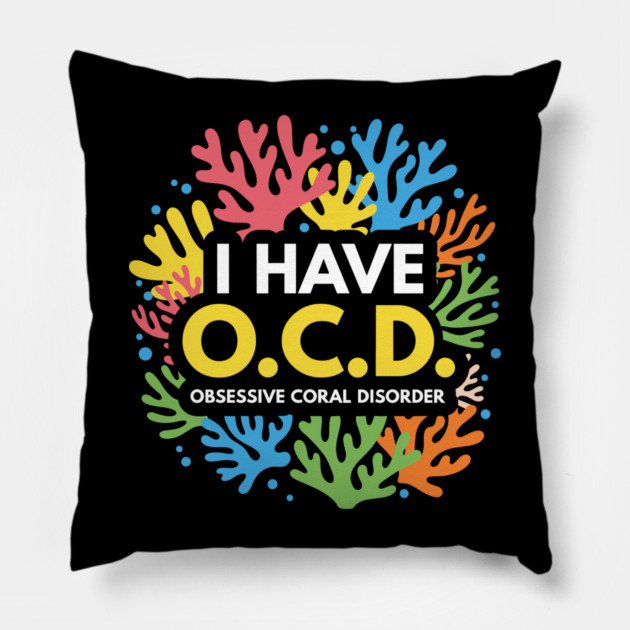 Obsessive Coral Disorder Pillow by enrynz
