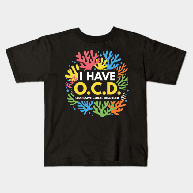 Obsessive Coral Disorder Kids T-Shirt by enrynz