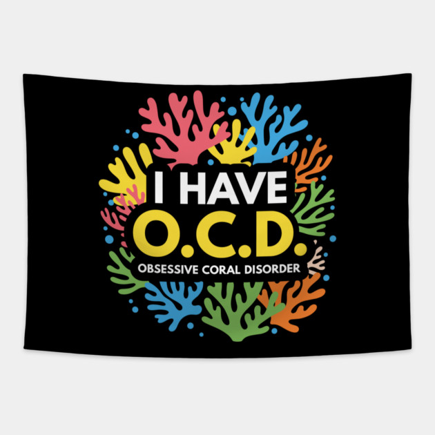 Obsessive Coral Disorder Tapestry by enrynz