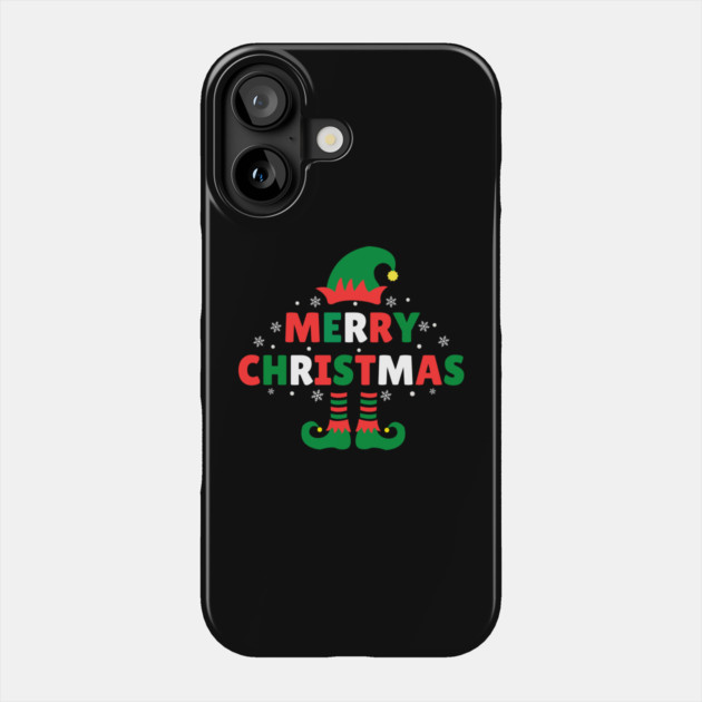 Merry Christmas Elf Hat And Legs Phone Case by Creatifly Graphic Tees