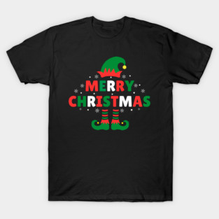Merry Christmas Elf Hat And Legs T-Shirt