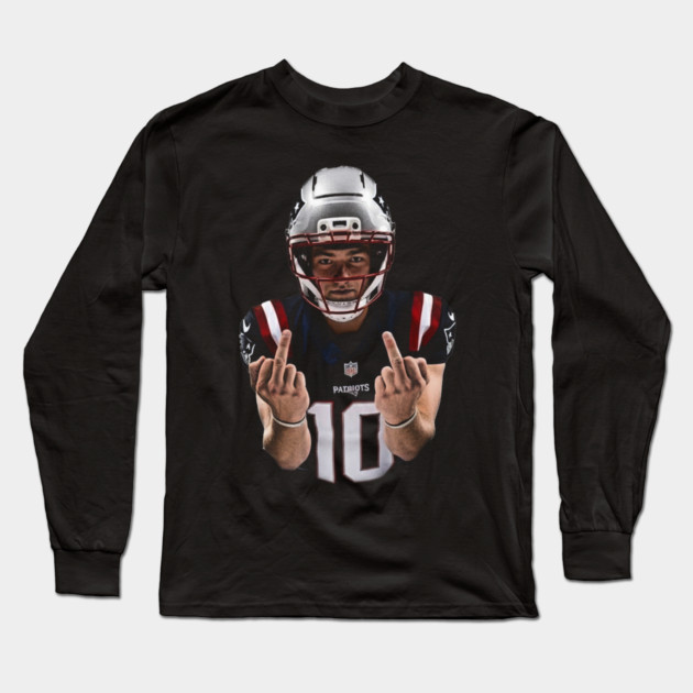 Drake Maye NFL Player Long Sleeve T-Shirt by Flat Design