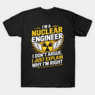 Funny Nuclear Engineer Winged Radiation T-Shirt