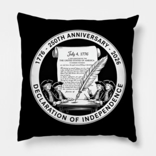 1776 250th Anniversary Declaration of Independence 2026 Pillow