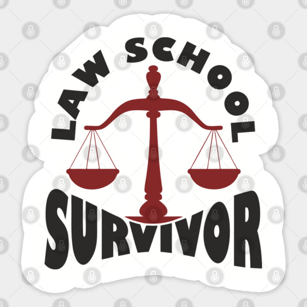 Law School Survivor Future Lawyer Humor Sticker by Anticorporati