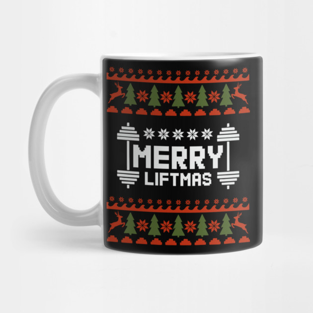 Merry Liftmas Ugly Sweater Christmas Gym Humor by Anticorporati