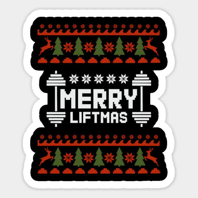 Merry Liftmas Ugly Sweater Christmas Gym Humor Magnet by Anticorporati