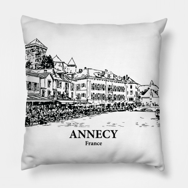Annecy - France Pillow by Lakeric