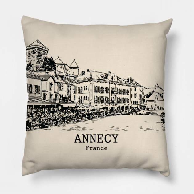 Annecy - France Pillow by Lakeric