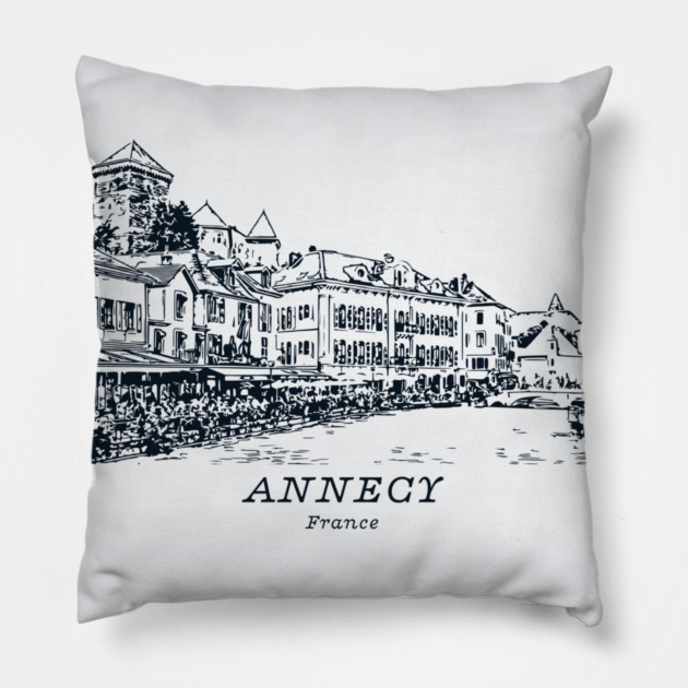 Annecy - France Pillow by Lakeric