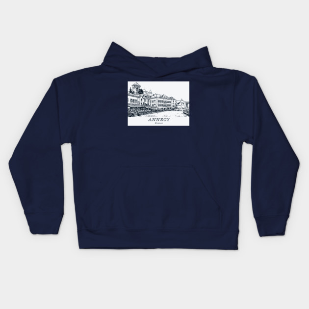 Annecy - France Kids Hoodie by Lakeric