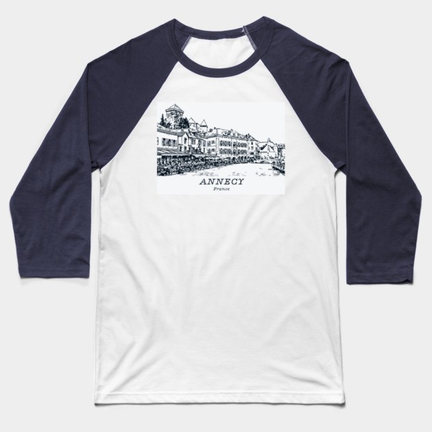 Annecy - France Baseball T-Shirt by Lakeric