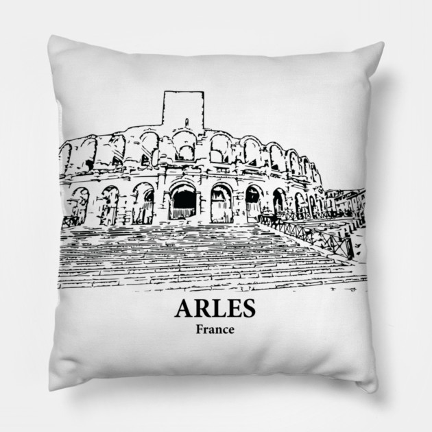 Arles - France Pillow by Lakeric