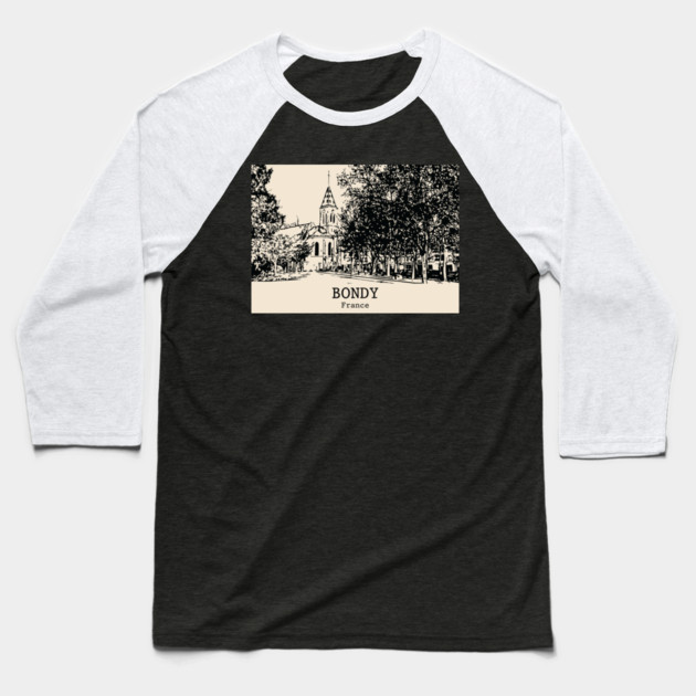 Bondy - France Baseball T-Shirt by Lakeric