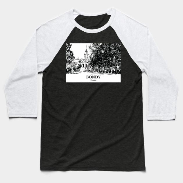 Bondy - France Baseball T-Shirt by Lakeric