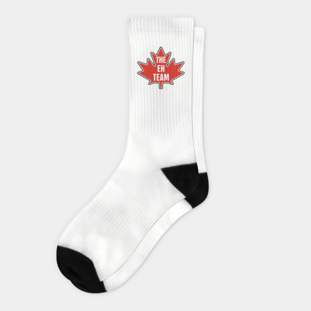 The Eh Team Canadian Maple Leaf Patriotic Humor Socks by Anticorporati