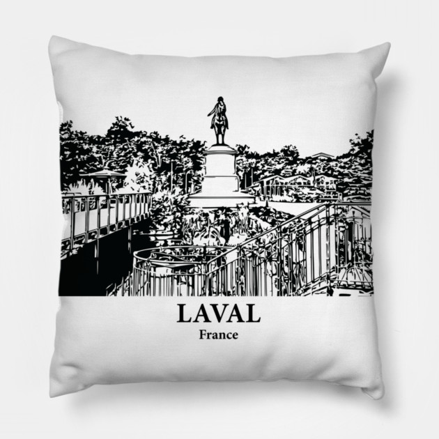 Laval - France Pillow by Lakeric