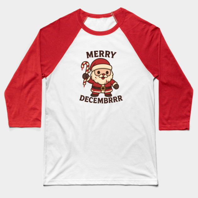 Merry Decembrrr Baseball T-Shirt by Demian Stipatio