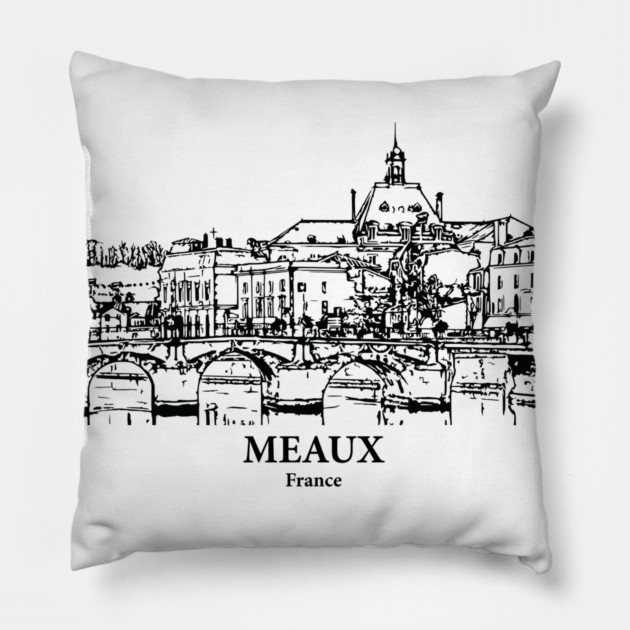 Meaux - France Pillow by Lakeric