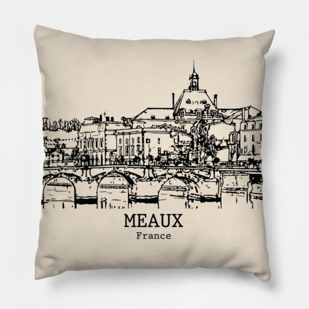 Meaux - France Pillow by Lakeric