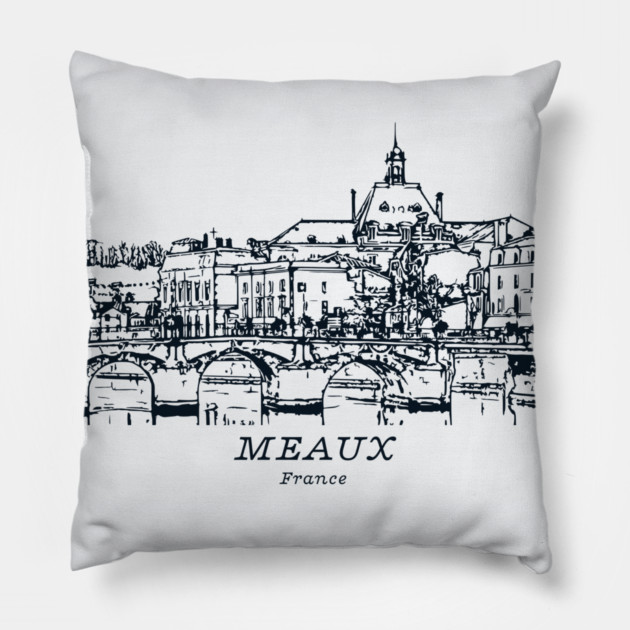 Meaux - France Pillow by Lakeric
