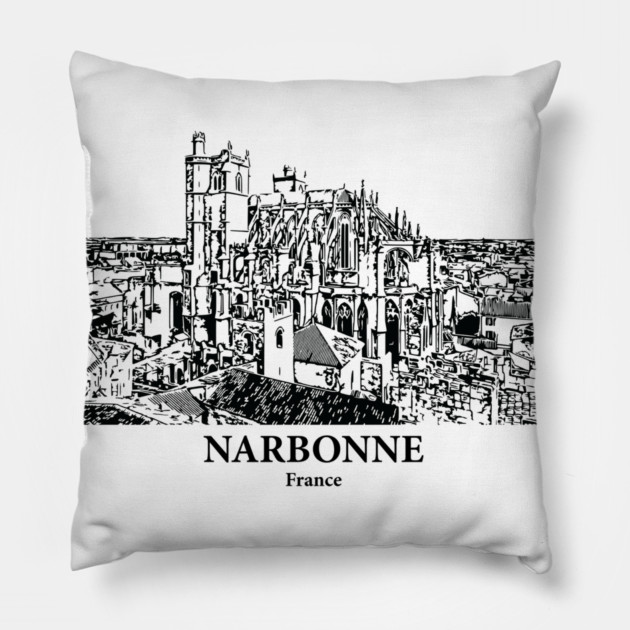 Narbonne - France Pillow by Lakeric