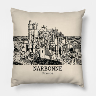 Narbonne - France Pillow