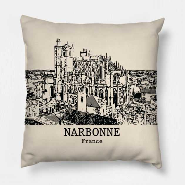 Narbonne - France Pillow by Lakeric