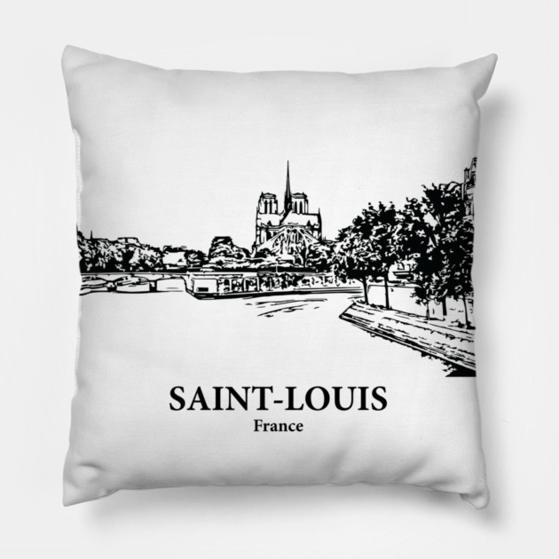 Saint-Louis - France Pillow by Lakeric