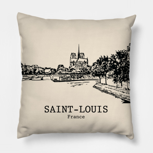 Saint-Louis - France Pillow by Lakeric