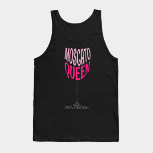 Fortune's Moscato Queen Wine Glass Tank Top