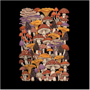Magic Is Real Enchanted Mushroom Illustration Posters and Art