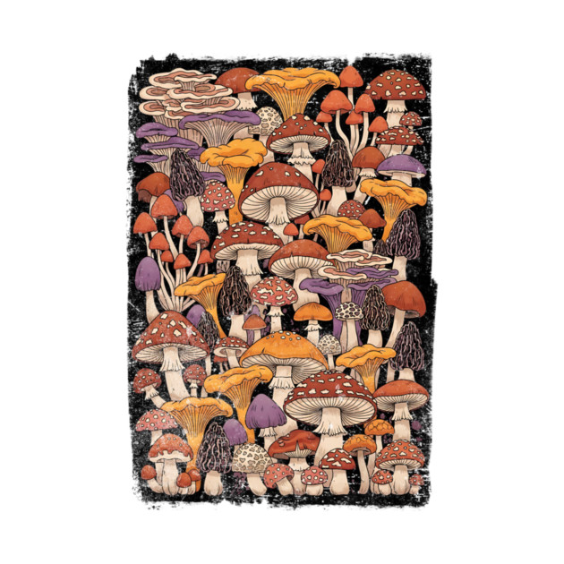 Magic Is Real Enchanted Mushroom Illustration by Designed By Marty