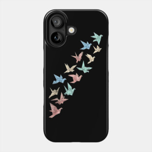 Migrating Origami Birds Minimalist Art Phone Case