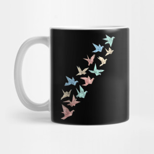 Migrating Origami Birds Minimalist Art Mug