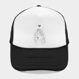 Ad Astra Celestial Goddess Line Art Hat