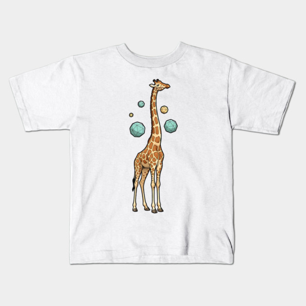 Cosmic Giraffe Geometric Fantasy Art Kids T-Shirt by Designed By Marty