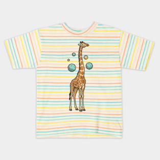 Cosmic Giraffe Geometric Fantasy Art Kids T-Shirt
