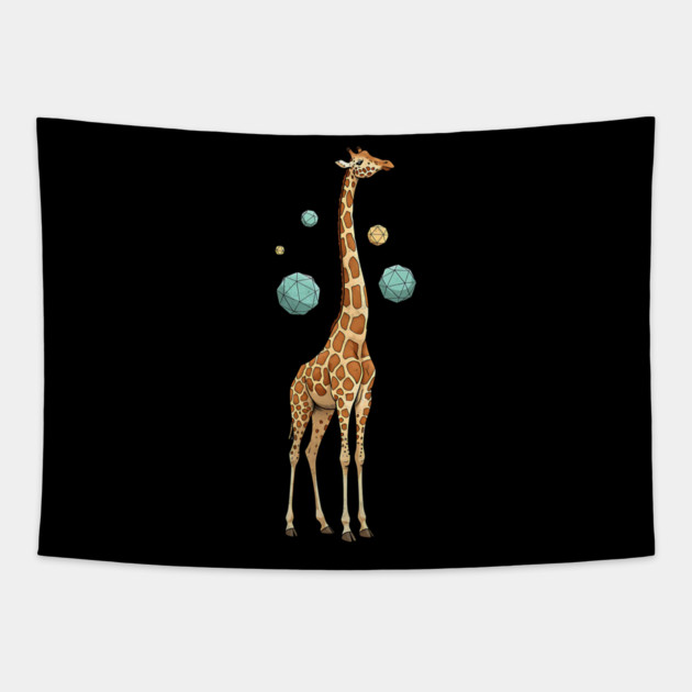 Cosmic Giraffe Geometric Fantasy Art Tapestry by Designed By Marty