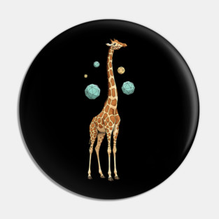 Cosmic Giraffe Geometric Fantasy Art Pin